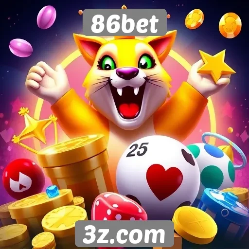 Variedade de jogos disponíveis no 86bet